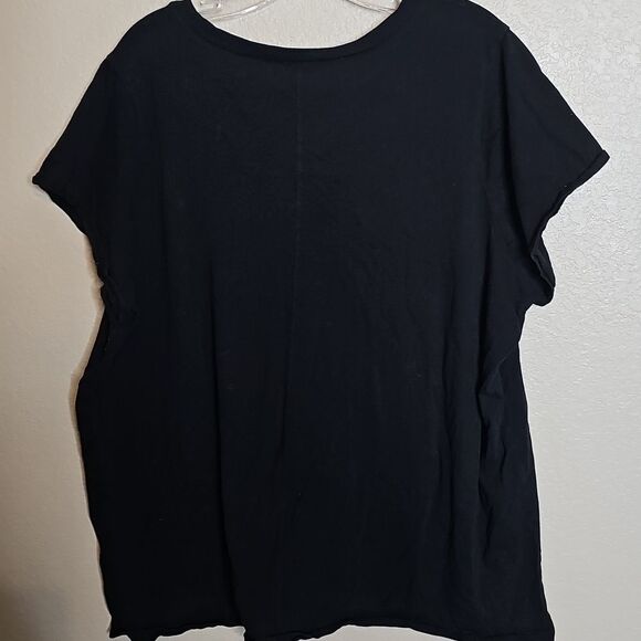 Torrid 3X Heritage Knit Floral Skull Bling Graphic Black Short Sleeve T-Shirt - Picture 4 of 6